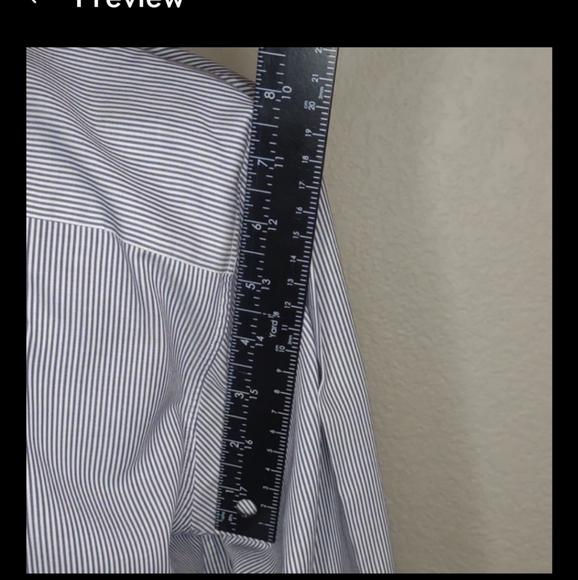 Striped blue and white shirt size 38. Size 6 in US size. - Picture 7 of 9